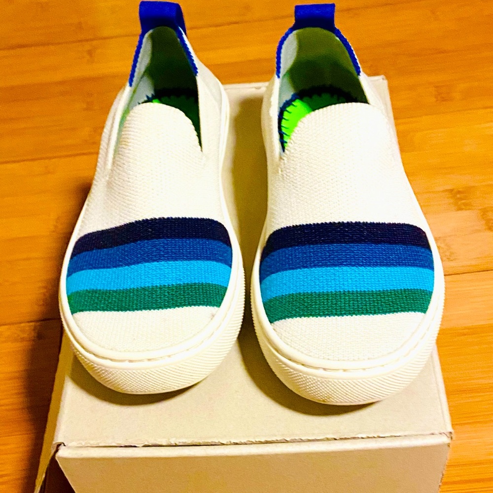 Like New Rothy’s Candy Stripe Sneakers unisex 12c
